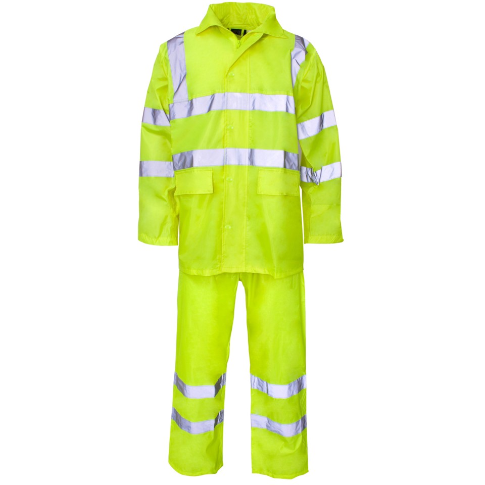 Polyester/PVC Hi Vis Rainwear - Rainsuit