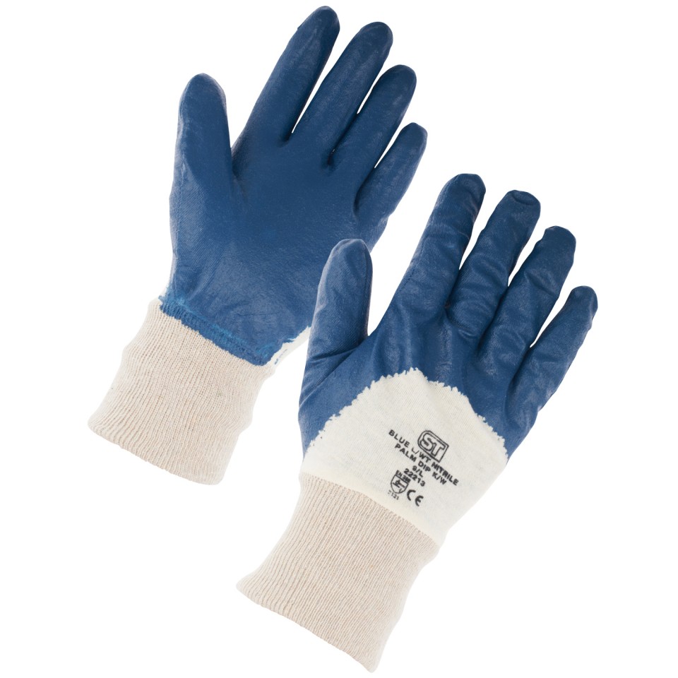 Nitrile Lightweight Palm Dip Knit Wrist