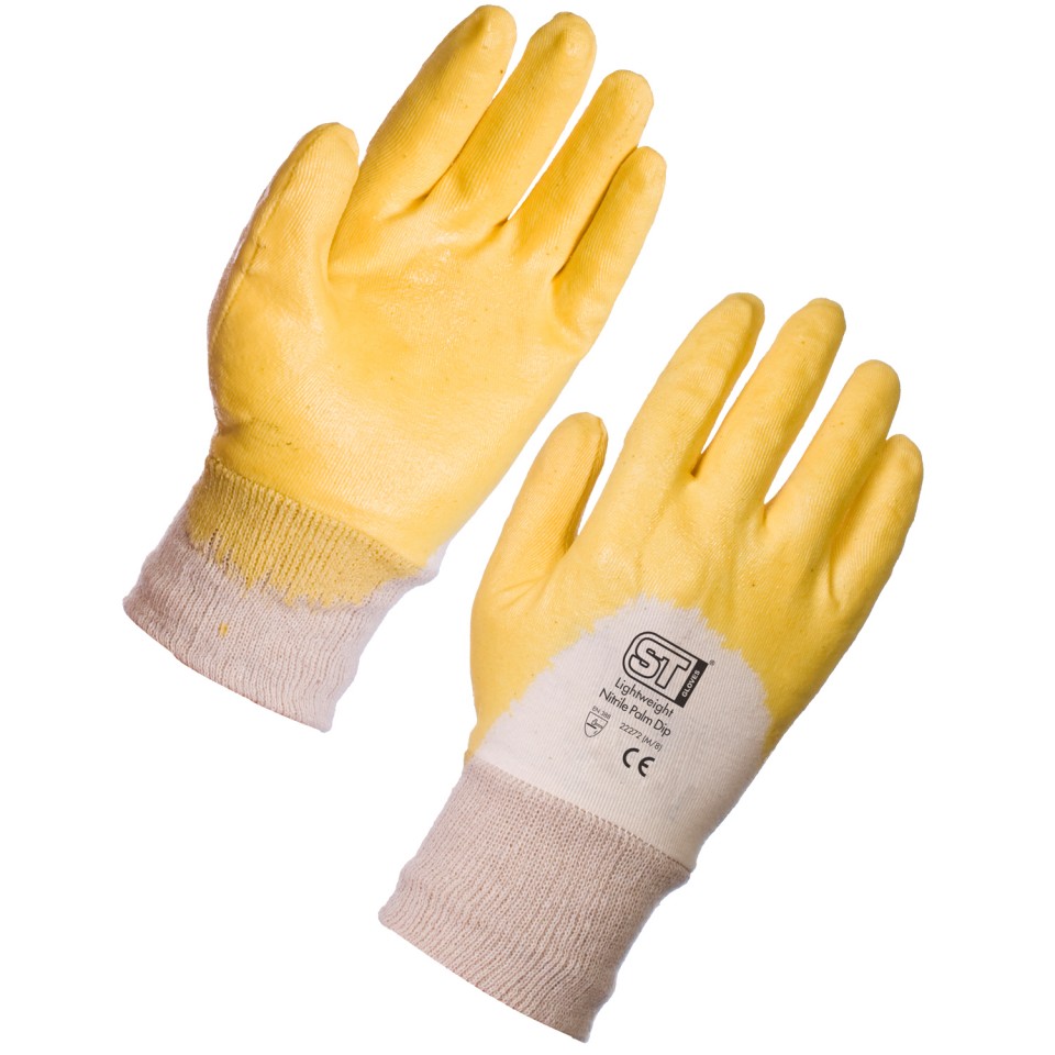 Nitrile Lightweight Palm Dip Knit Wrist