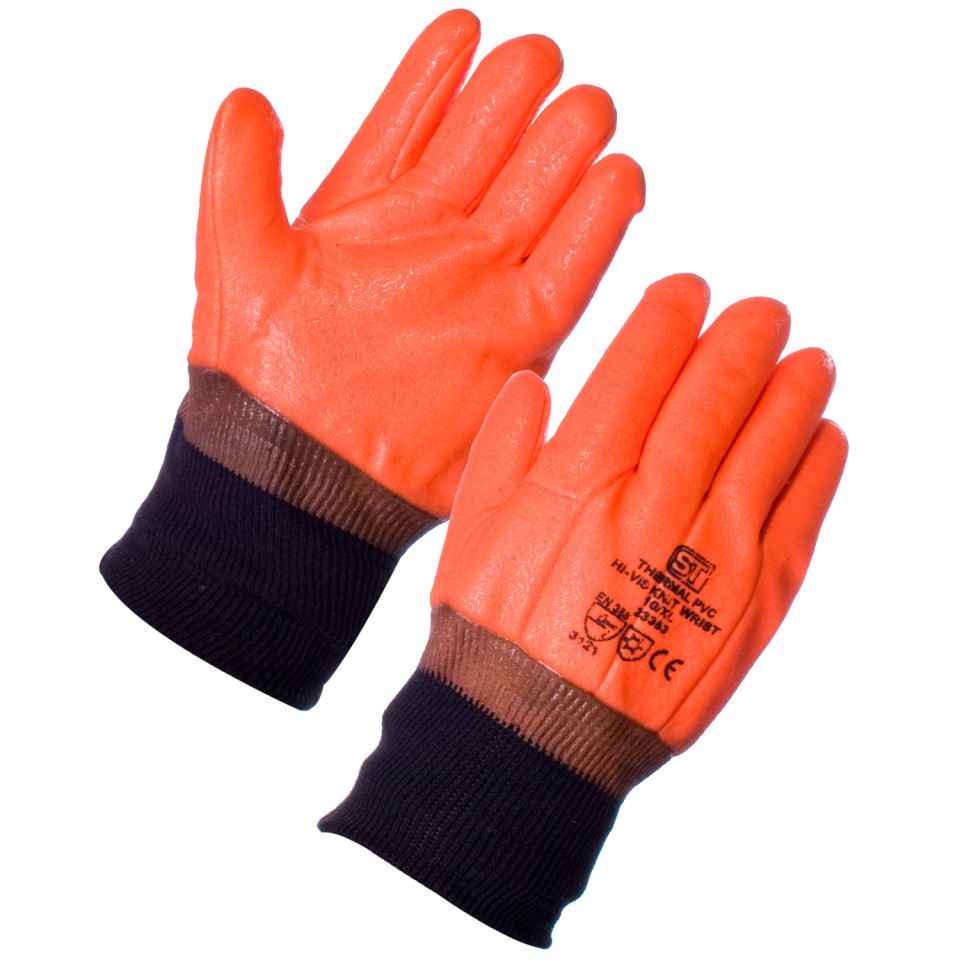 Thermal PVC Hi Vis Gloves