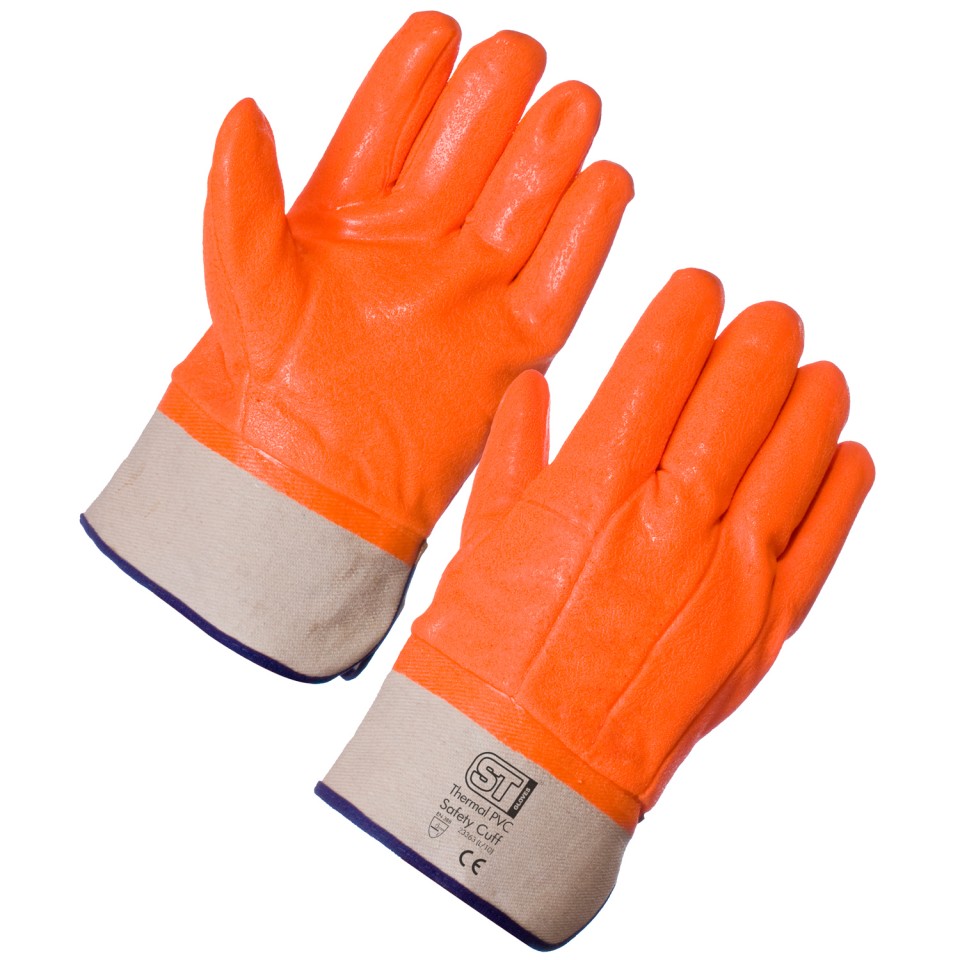 Thermal PVC Hi Vis Gloves