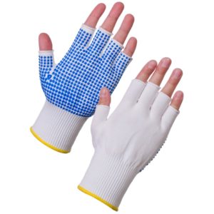 Seamless PVC Dot Gloves - Fingerless