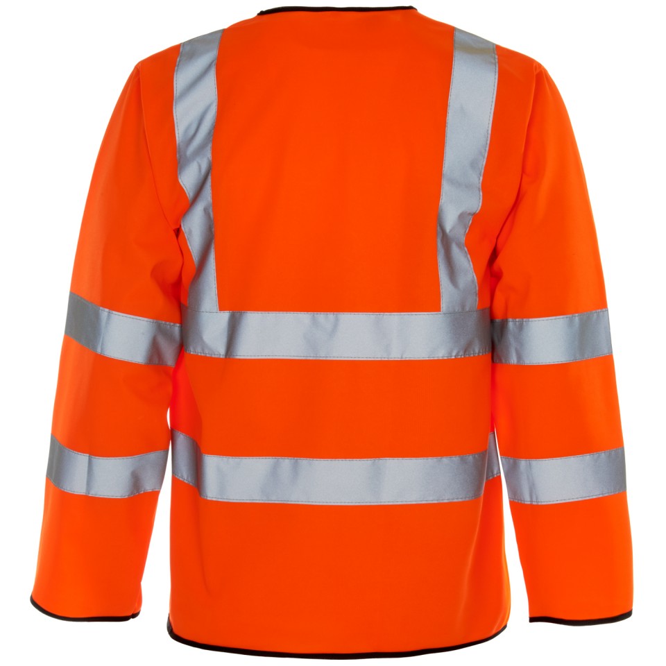 Hi Vis Long Sleeved Vest - Velcro Hi Vis Long Sleeved Vest - Velcro