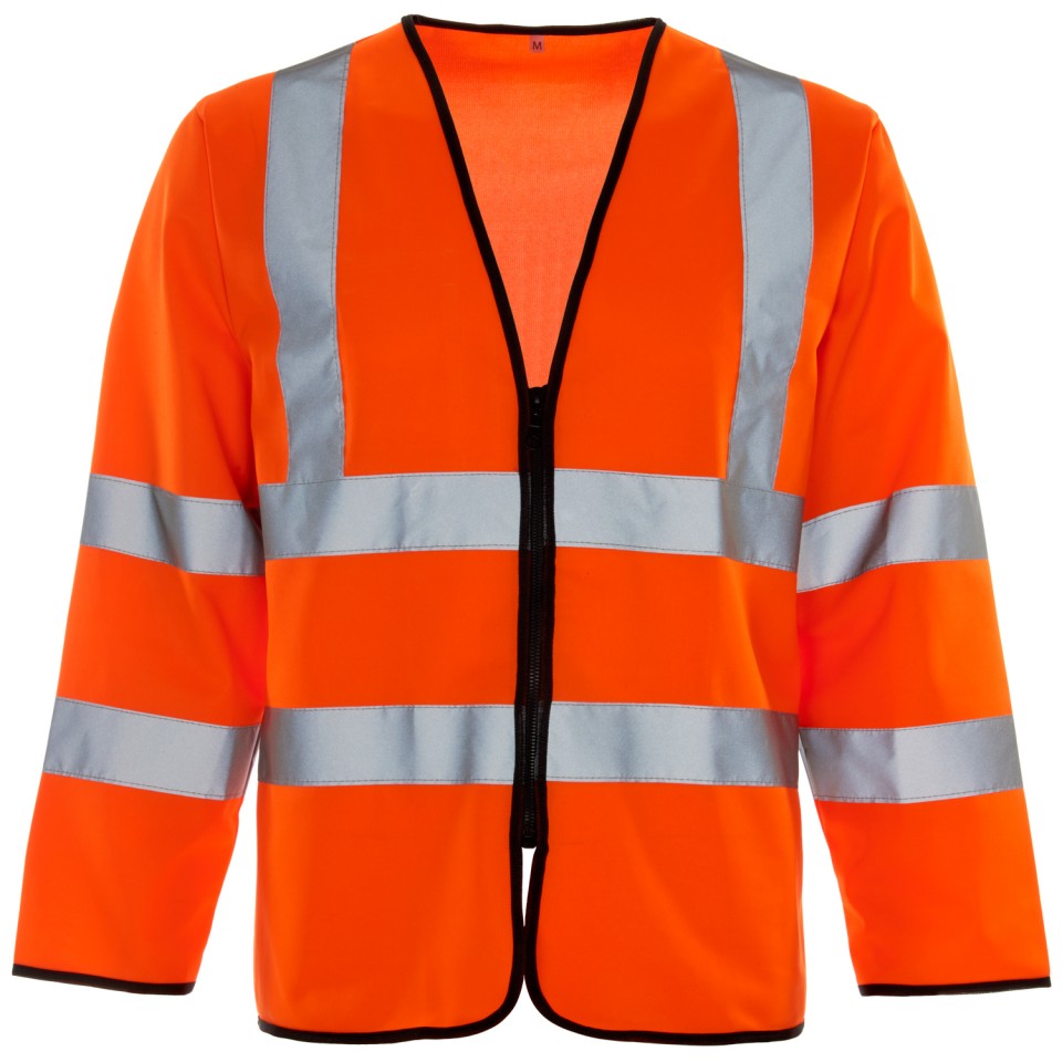 Hi Vis Long Sleeved Vest - Zip Hi Vis Long Sleeved Vest - Zip