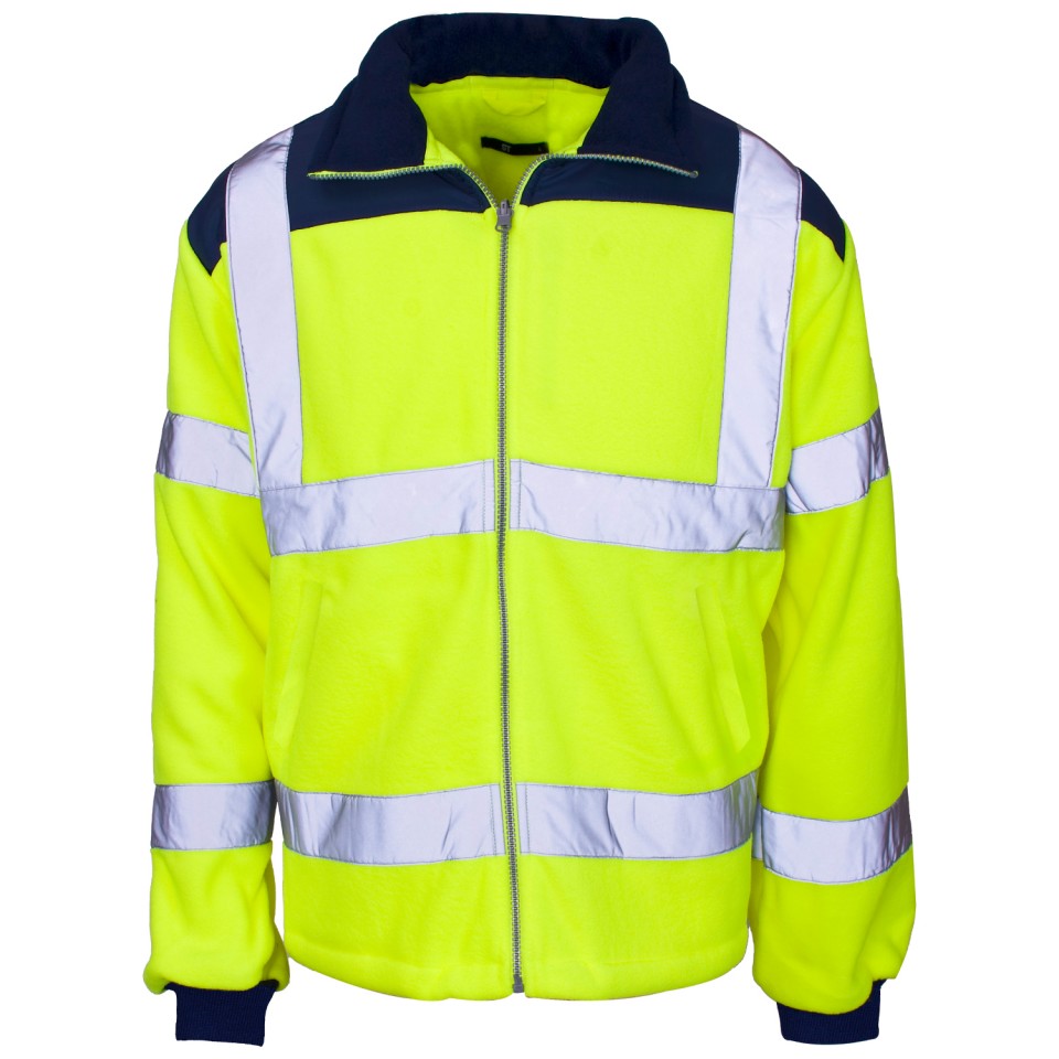 Hi Vis Fleece Jacket - Rain Patch Hi Vis Fleece Jacket - Rain Patch