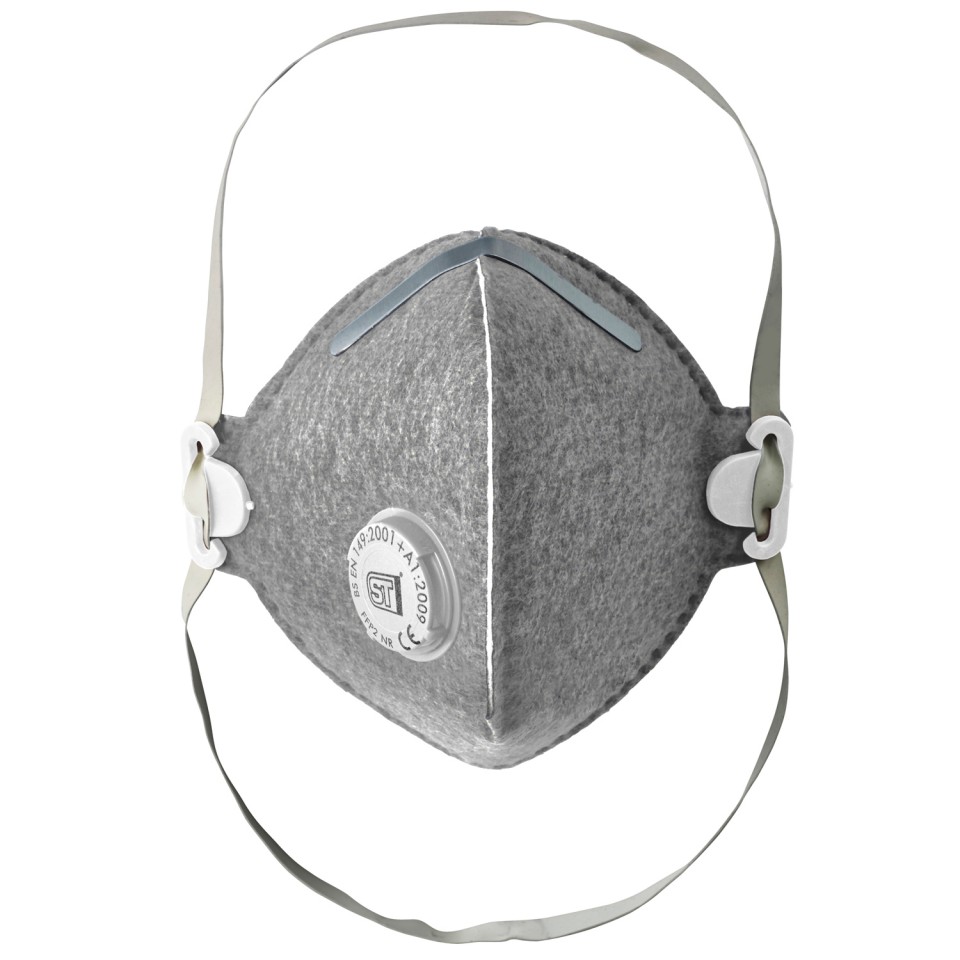 FFP2 Valved Flat Pack Respirator - Carbon FFP2 Valved Flat Pack Respirator - Carbon
